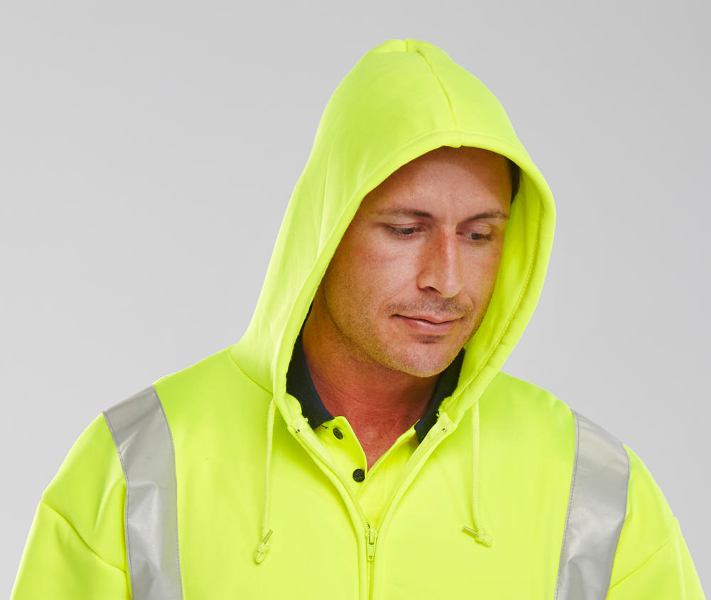 Beeswift High Visibility Hooded Zipped Sweatshirt EN ISO 20471 Class 3