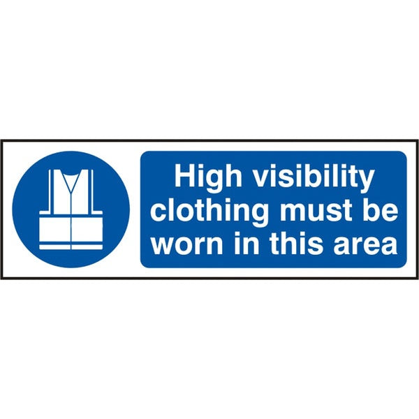 Bsafe High Visibility Clothing Must Be Worn Sign Self Adhesive Vinyl 200x300mm