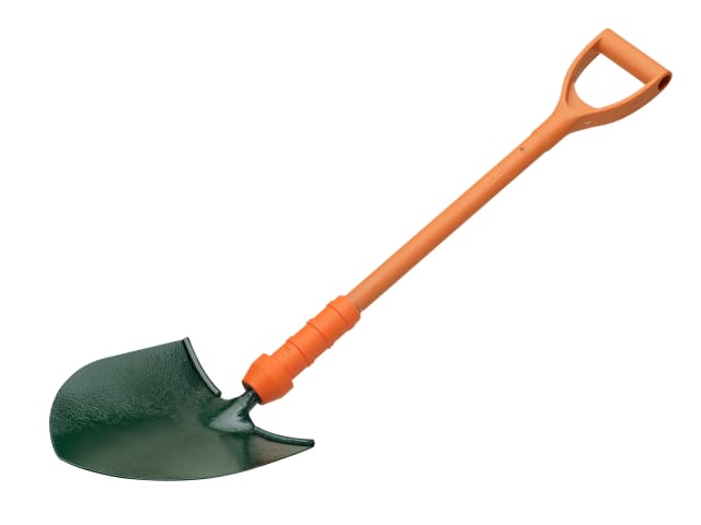 Bulldog Insulated Round Mouth Shovel Heavy Duty Fibreglass Handle 1000V