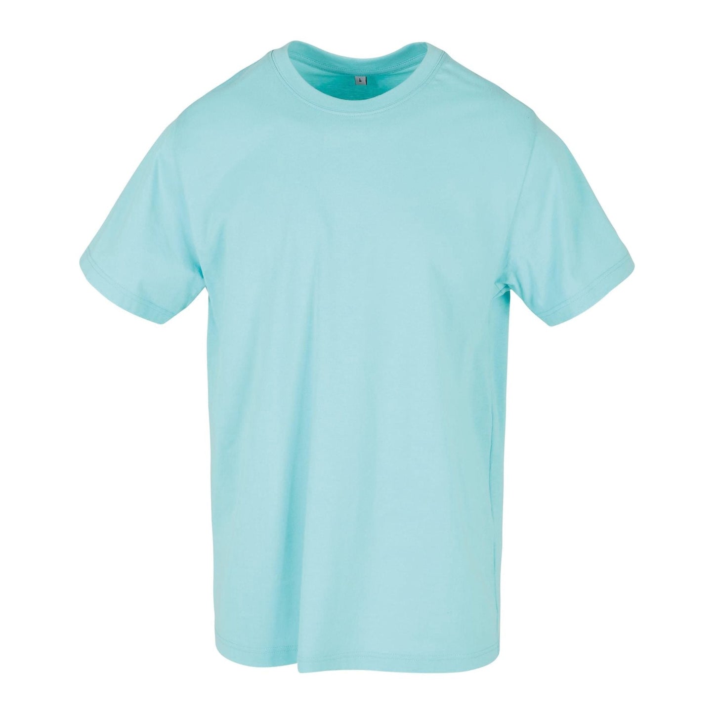 Build Your Brand Beryl Blue T-Shirt Round Neck Soft Cotton Slim Fit S-XL