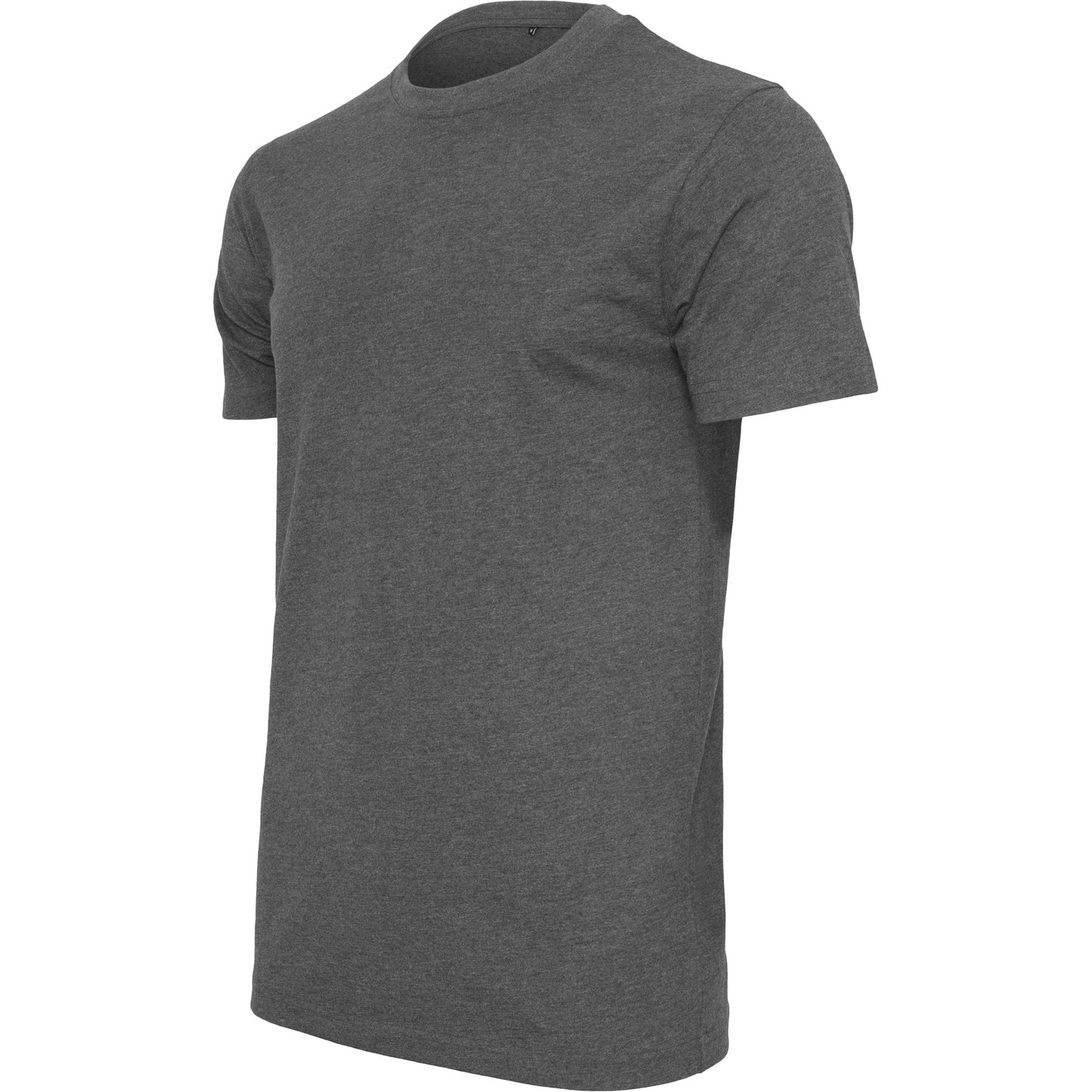 Build Your Brand Charcoal T-Shirt Round Neck Soft Cotton Slim Fit S-5XL