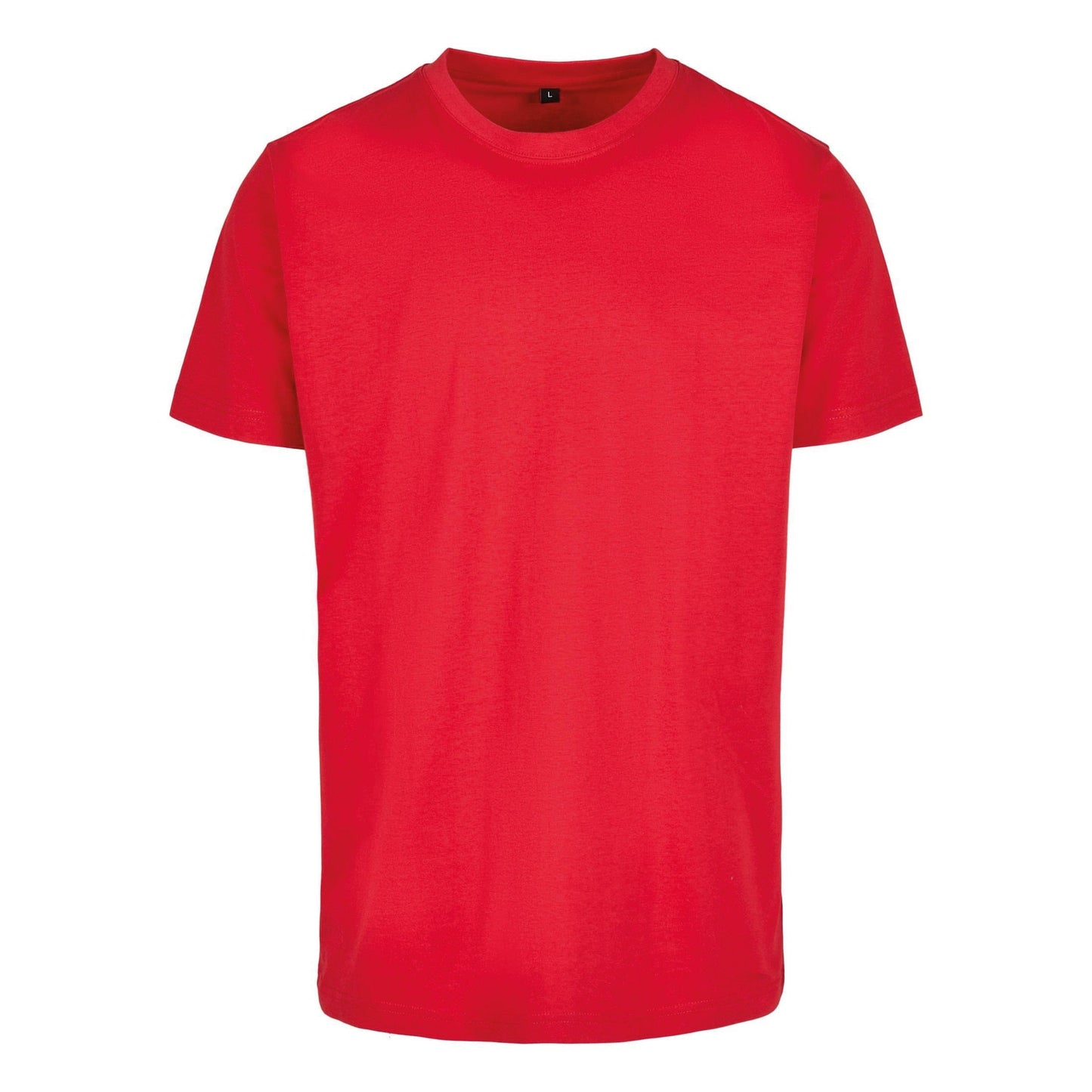 Build Your Brand T-Shirt Round Neck City Red Soft Cotton Slim Fit S-5XL