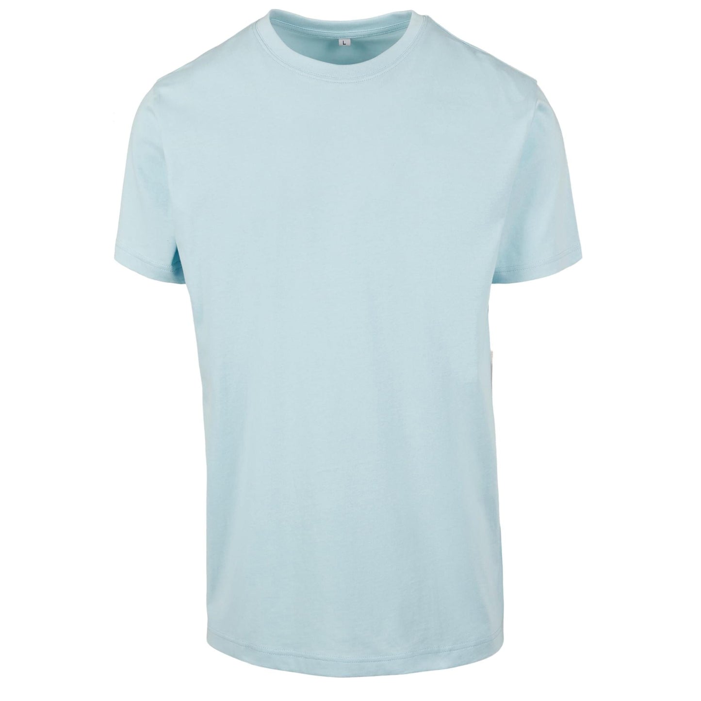 Build Your Brand Ocean Blue T-Shirt Round Neck Soft Cotton Casual Basic