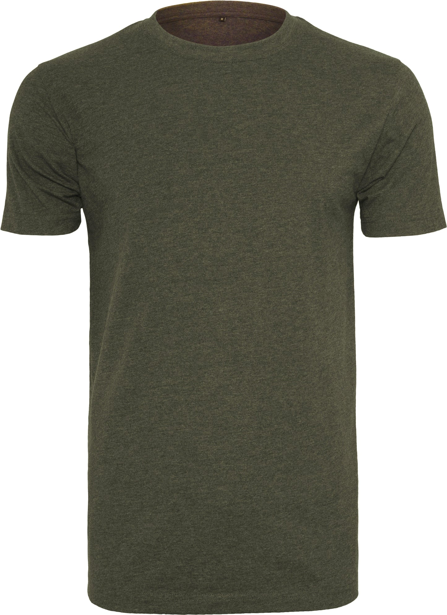 Build Your Brand Olive T-Shirt Round Neck Soft Cotton Slim Fit Casual Basic
