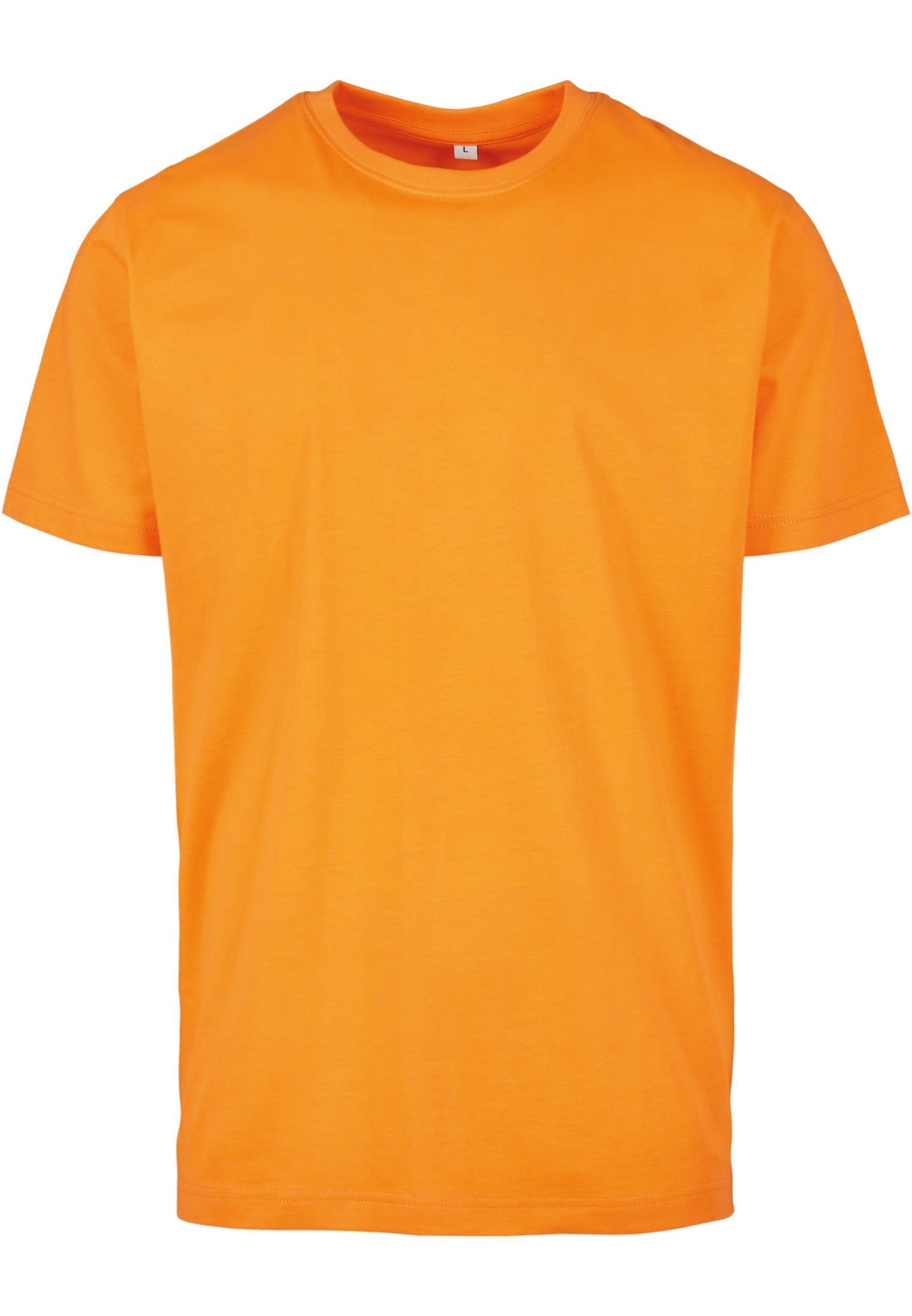 Build Your Brand Paradise Orange T-Shirt Round Neck Soft Cotton Casual Fit