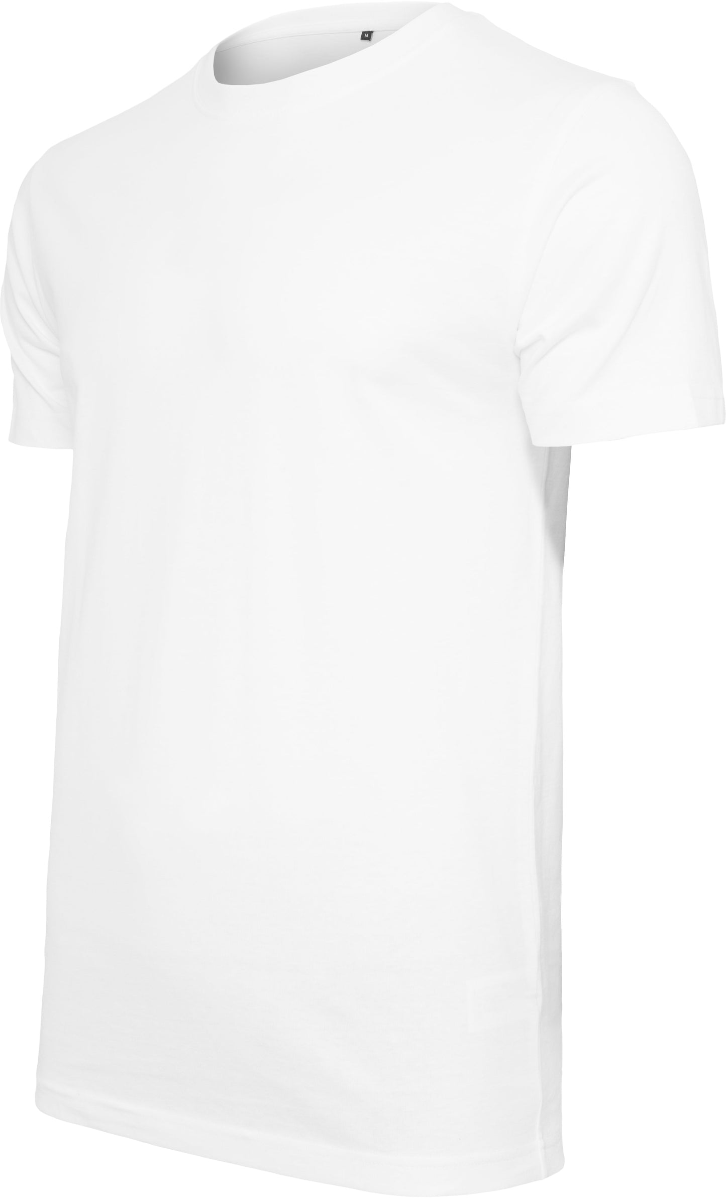 Build Your Brand White T-Shirt Round Neck Soft Cotton Casual Basic S-5XL
