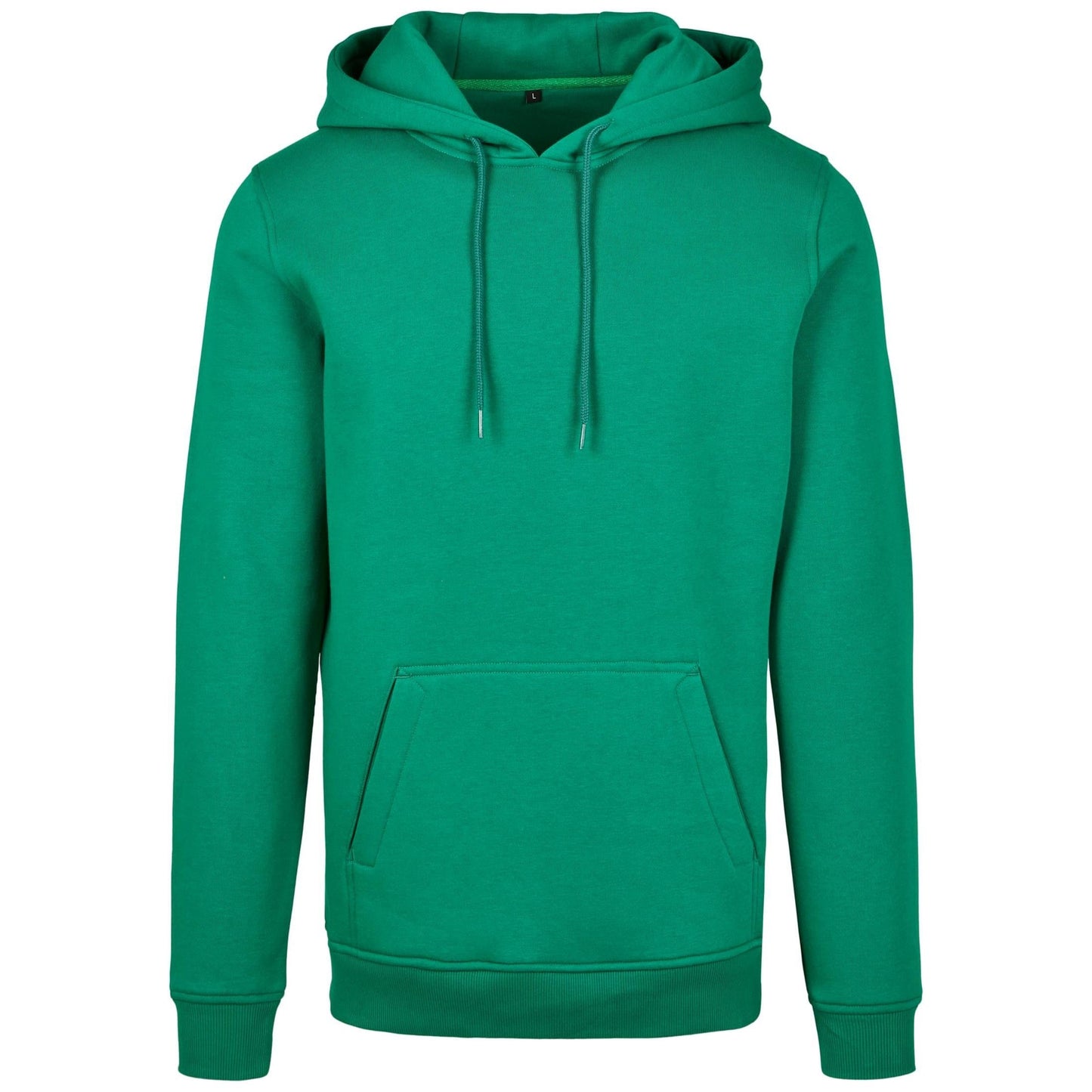 Build Your Brand Heavy Hoodie Forest Green Adjustable Hood Kangaroo Pocket