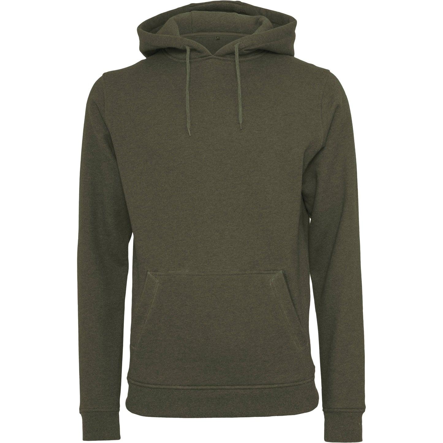 Build Your Brand Heavy Hoodie Olive Adjustable Hood Kangaroo Pocket FAMA