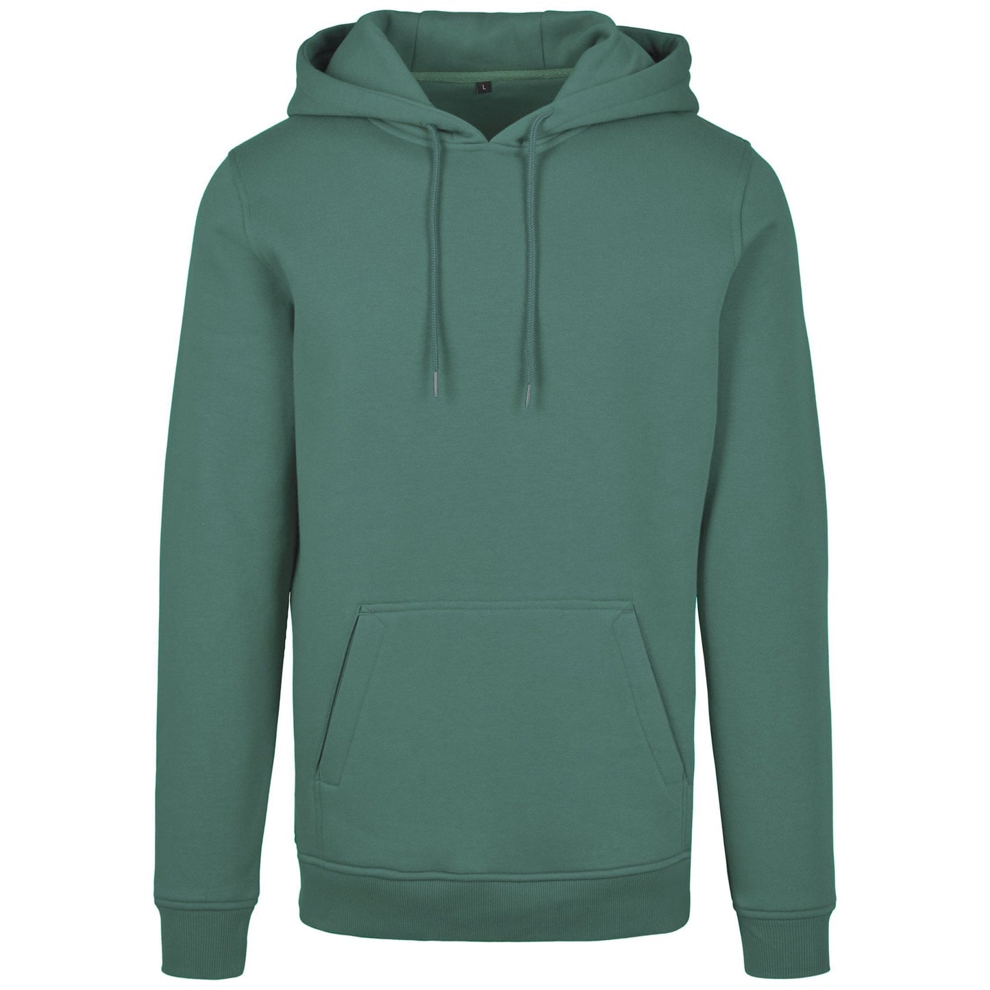 Build Your Brand Heavy Hoodie Pale Leaf Adjustable Hood Kangaroo Pocket