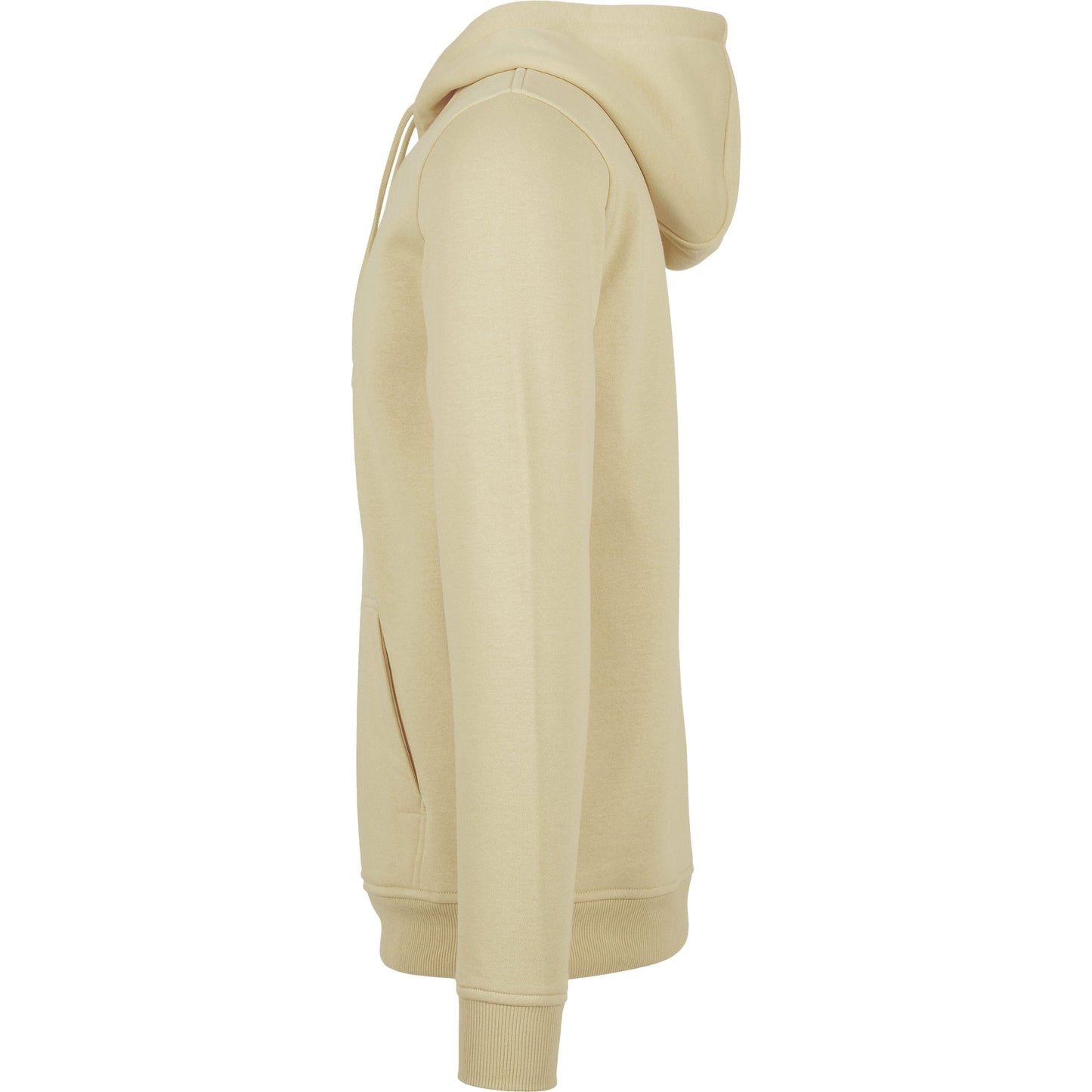 Build Your Brand Heavy Hoodie Soft Yellow Adjustable Hood Kangaroo Pocket