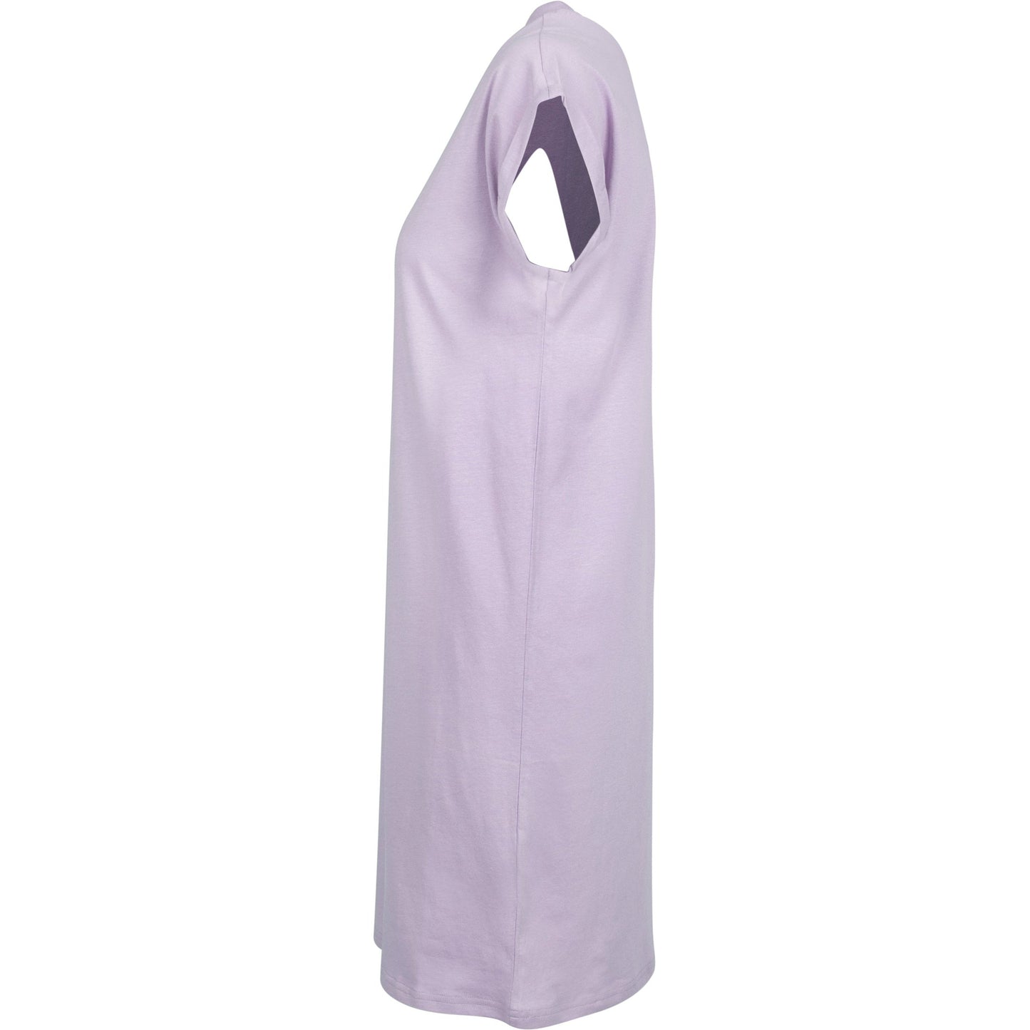 Build Your Brand Women's Lilac Turtle Extended Shoulder Dress Cotton Casual