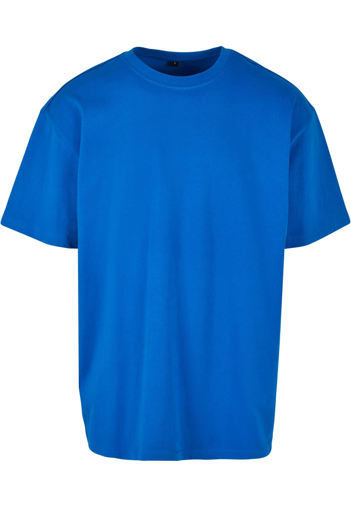 Build Your Brand Oversized Tee Cobalt Blue Crew Neck Soft Cotton Sizes XS-5XL