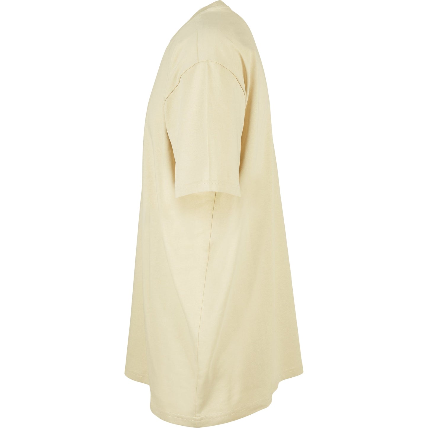 Build Your Brand Heavy Oversized Tee Soft Yellow Crew Neck Casual Fit
