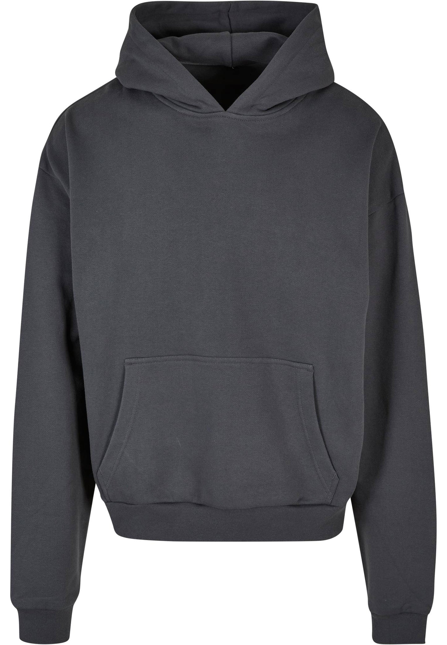 Build Your Brand Ultra Heavy Hoodie Dark Grey Casual Fit Kangaroo Pocket
