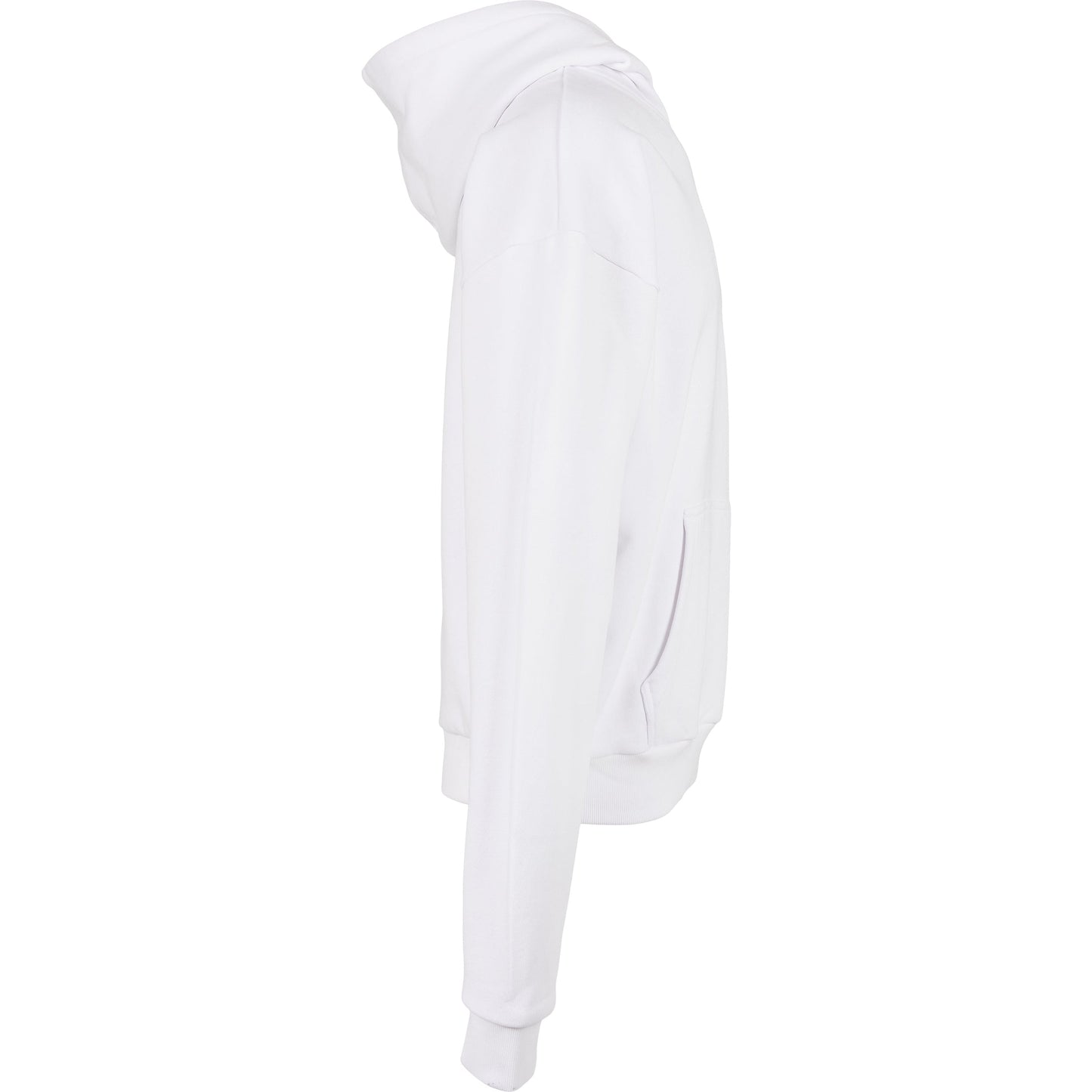 Build Your Brand Ultra Heavy Hoodie White Casual Fit Kangaroo Pocket 100% Cotton