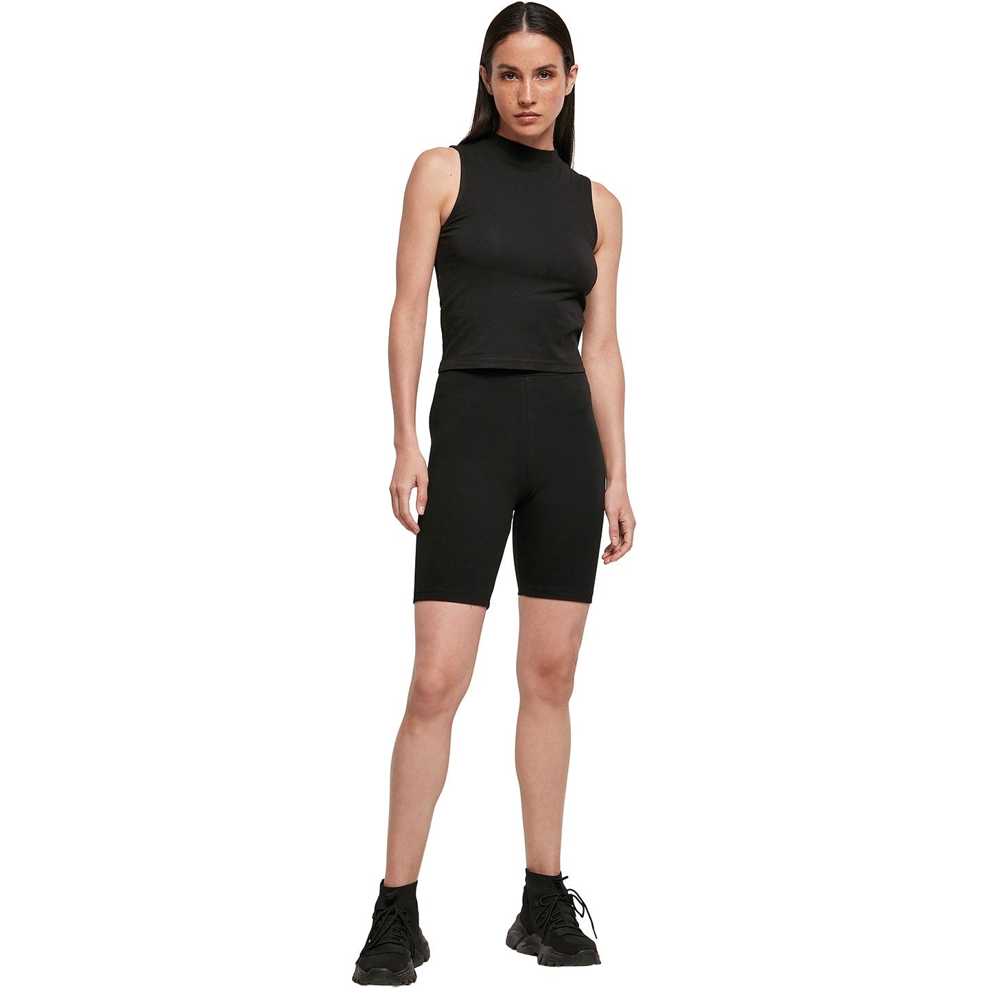 Build Your Brand Women's High Waist Cycling Shorts Slim Fit Comfortable Leggings