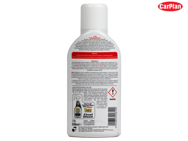 CarPlan T-Cut Original 500ml Paint Restorer for Scratches and Grime Removal