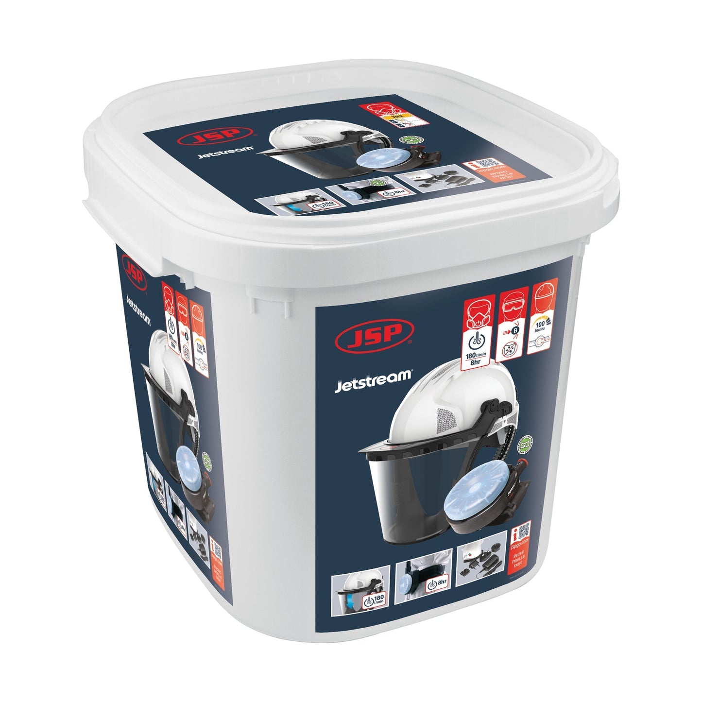 JSP Jetstream Dust Constructor Kit with Multi Plug Rechargeable Respirator