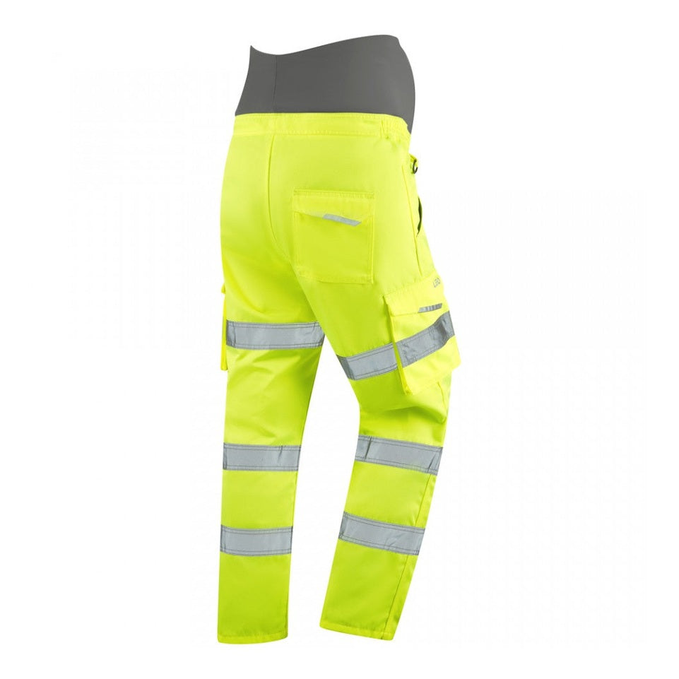 Leo Workwear Verity EcoViz Maternity Cargo Trousers Hi-Vis Orange Size XS-3XL