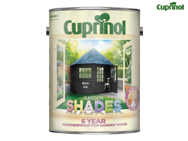 Cuprinol Garden Shades 5L Black Ash Weatherproof Wood Paint for Garden Use