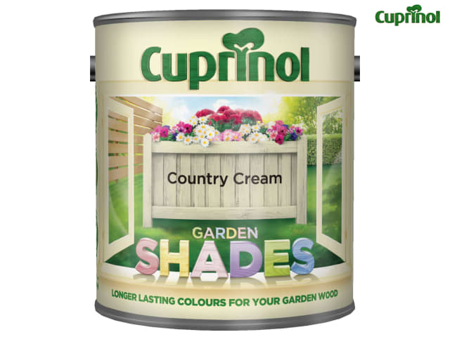 Cuprinol Garden Shades Country Cream 1 Litre Weatherproof Wood Paint