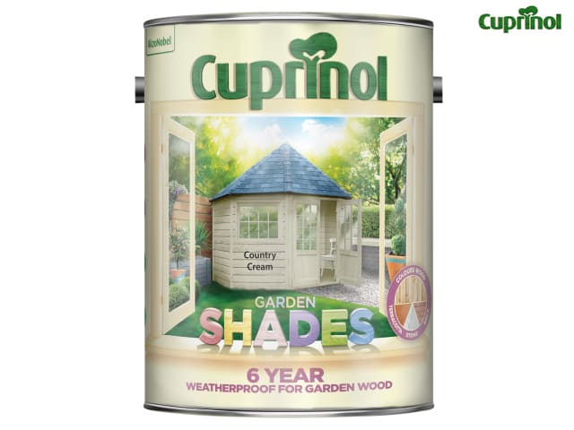Cuprinol Garden Shades 5L Country Cream Wood Paint for Sheds Fences & More