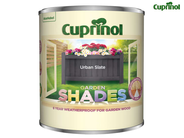 Cuprinol Garden Shades Urban Slate 1L Weatherproof Wood Paint for Garden Use