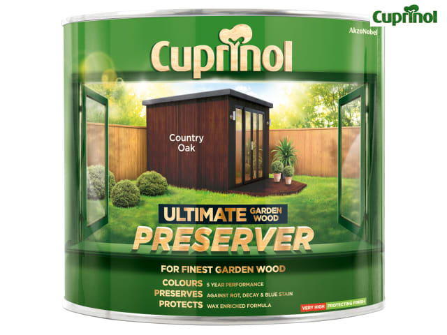 Cuprinol Ultimate Garden Wood Preserver 1L Country Oak UV Protect. Weatherproof