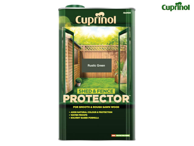 Cuprinol Shed & Fence Protector 5L Rustic Green Water Repellent Timber Care