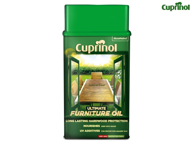 Cuprinol Ultimate Furniture Oil Clear 1 Litre - Long-Lasting Protection