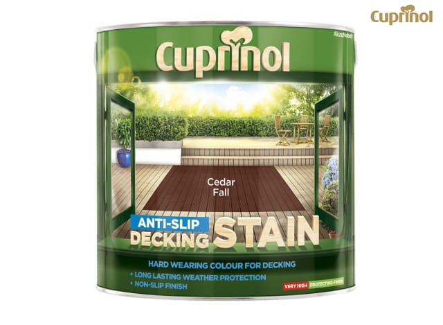 Cuprinol Anti-Slip Decking Stain 2.5L Cedar Fall Semi-Transparent Finish
