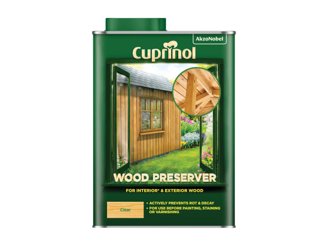 Cuprinol Wood Preserver Clear 1L - Water-Based Protection for Wood Surfaces