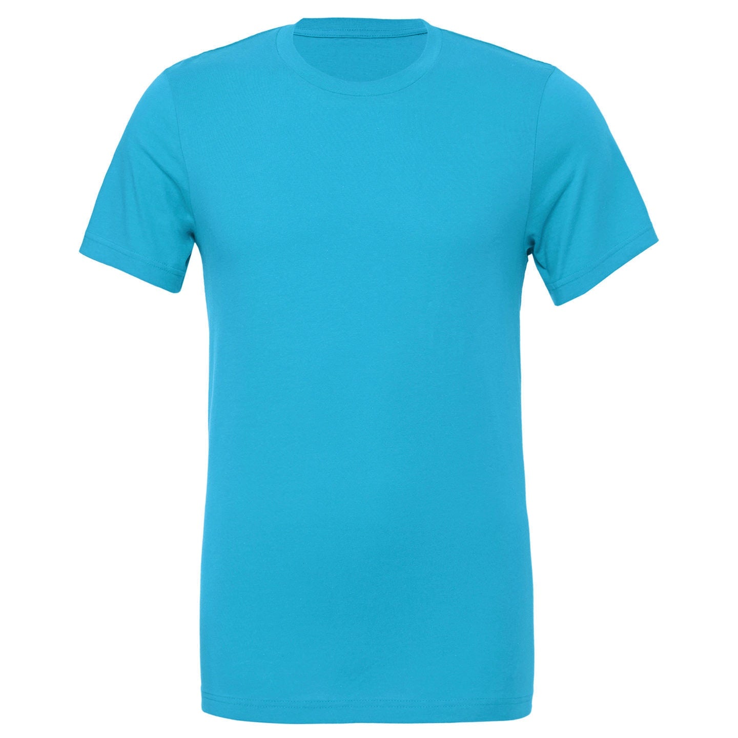 Bella Canvas Unisex Jersey Crew Neck T-Shirt Aqua Short Sleeve Fitted Cotton