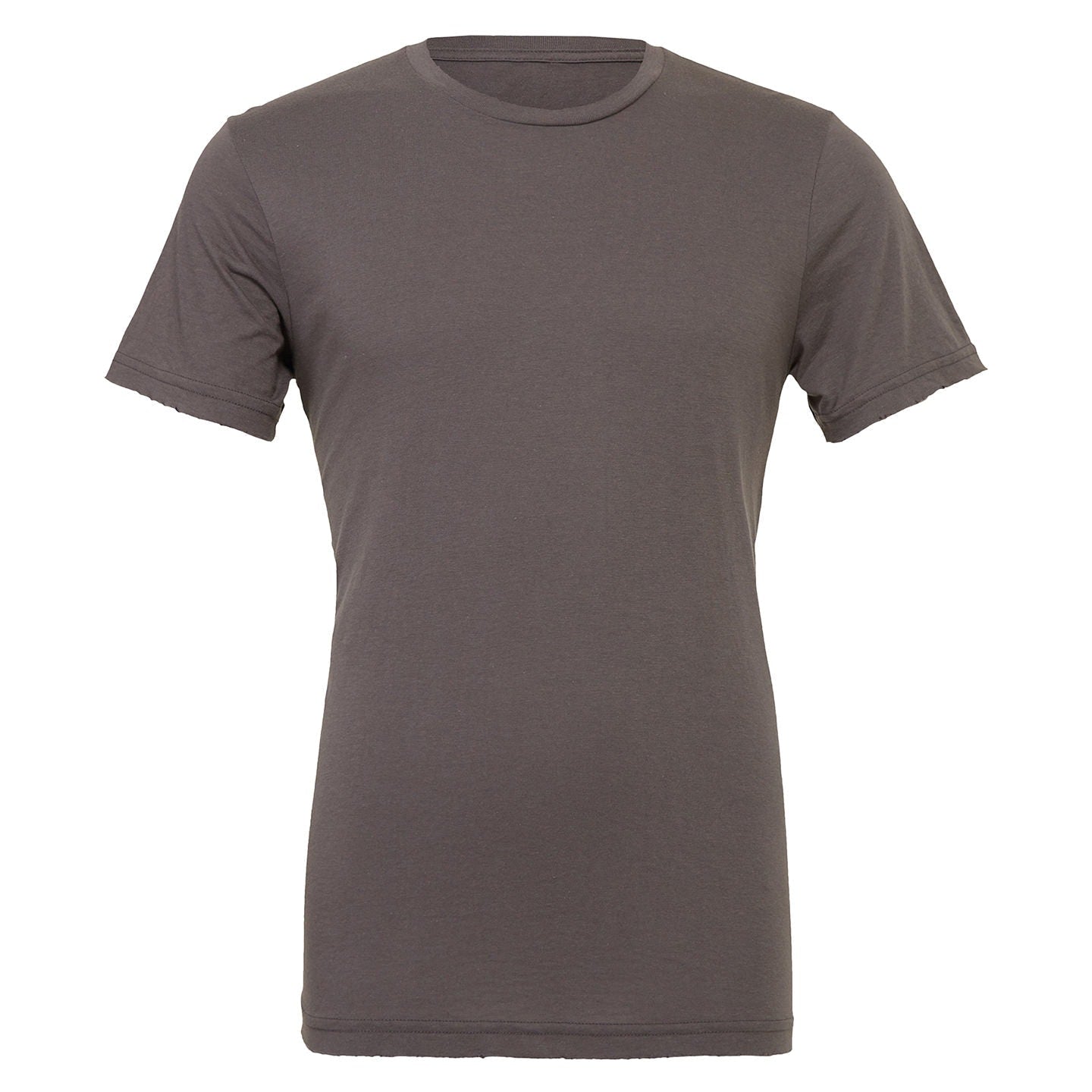 Bella Canvas Unisex Jersey Crew Neck T-Shirt Asphalt Combed Cotton Slim Fit