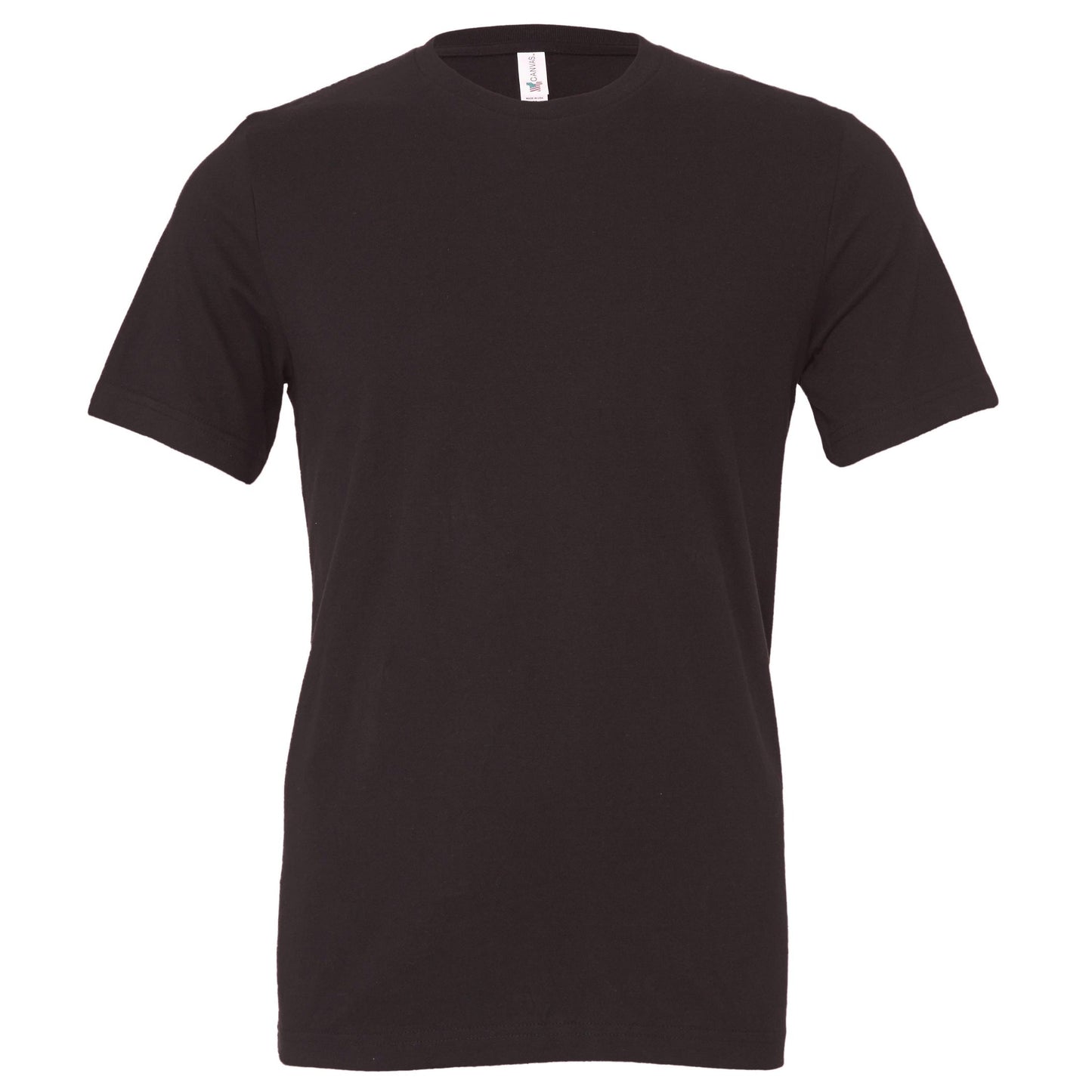Bella Canvas Unisex Jersey Crew Neck T-Shirt Dark Grey Combed Cotton Fitted
