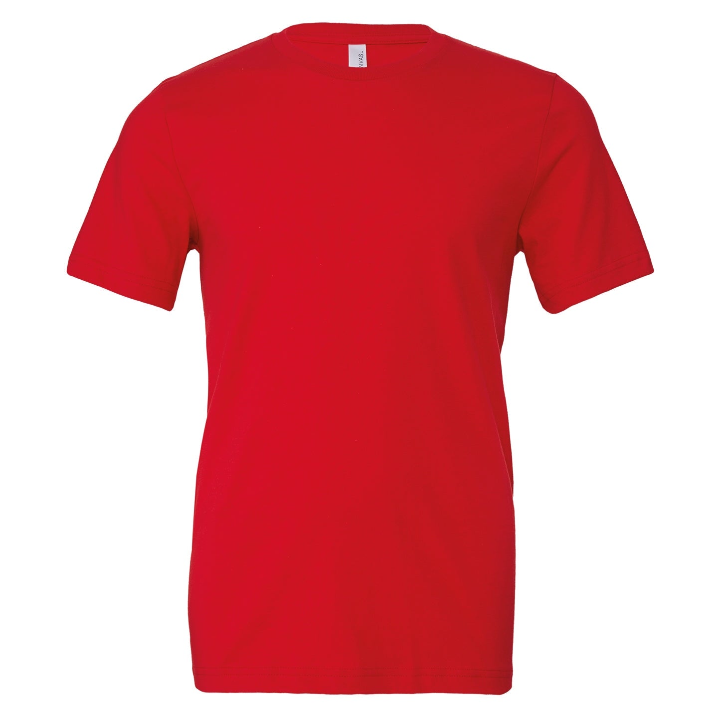 Bella Canvas Unisex Jersey Crew Neck T-Shirt Red Combed Cotton Slim Fit
