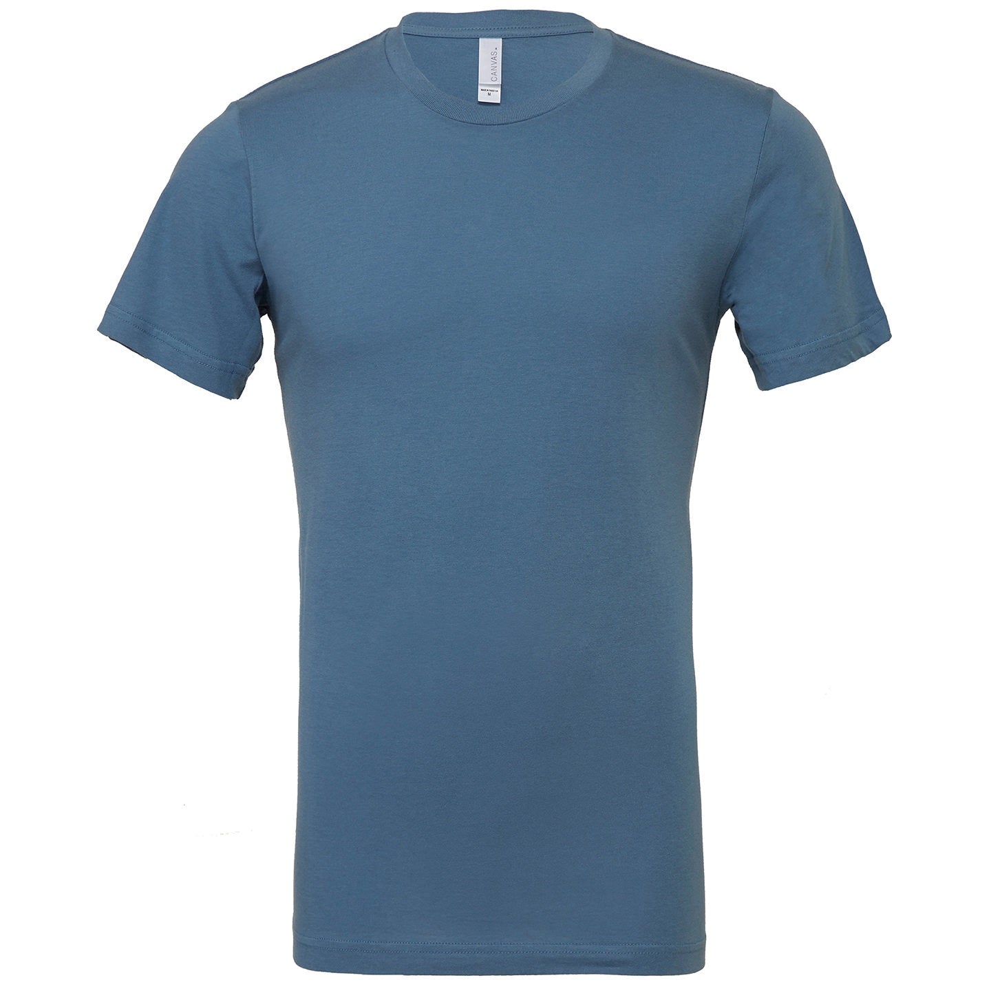 Bella Canvas Unisex Jersey Crew Neck T-Shirt Steel Blue Combed Cotton Fitted