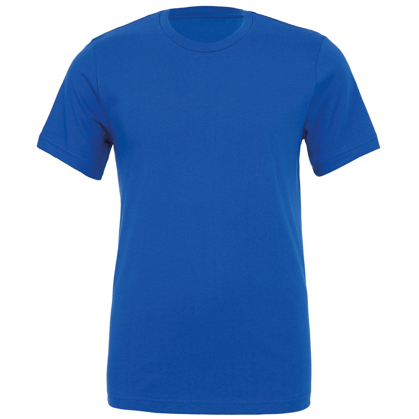 Bella Canvas Unisex Jersey Crew Neck T-Shirt True Royal Combed Cotton Fitted