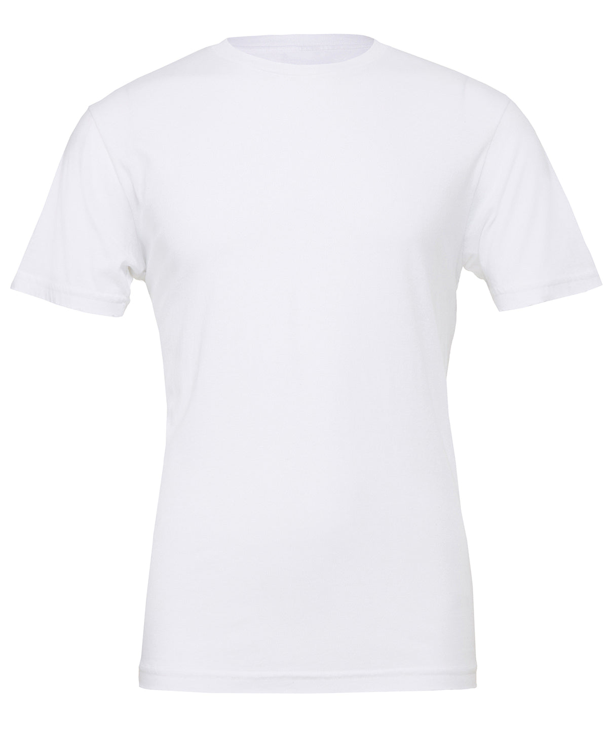 Bella Canvas Unisex Jersey Crew Neck T-Shirt 100% Cotton White Slim Fit