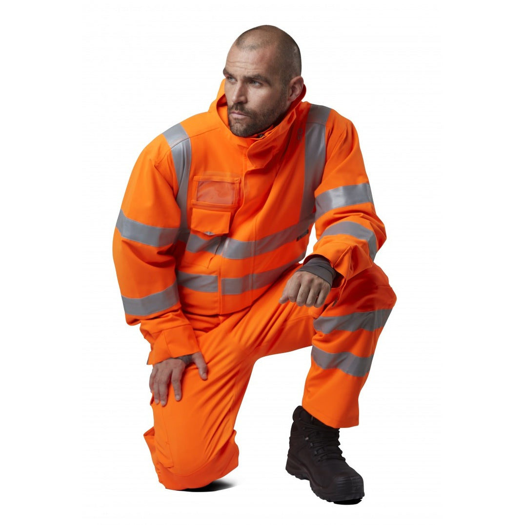 Leo Workwear EcoViz 10KX Waterproof Breathable Stretch Coverall S-6XL