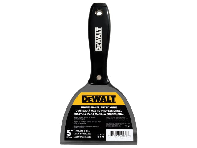DEWALT 125mm Jointing Filling Knife Stainless Steel Blade Ergonomic Handle