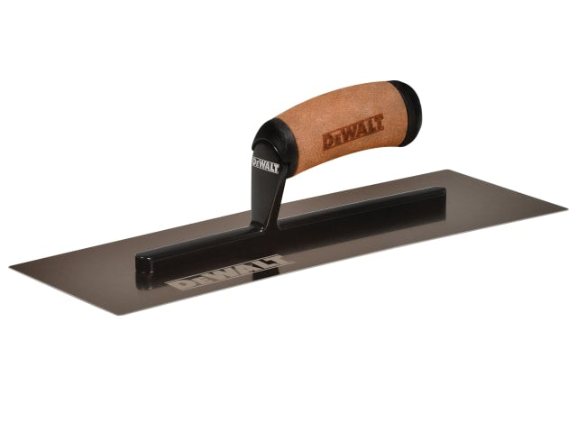 DEWALT 14in Curved Gold Stainless Steel Finishing Trowel with Comfortable Handle