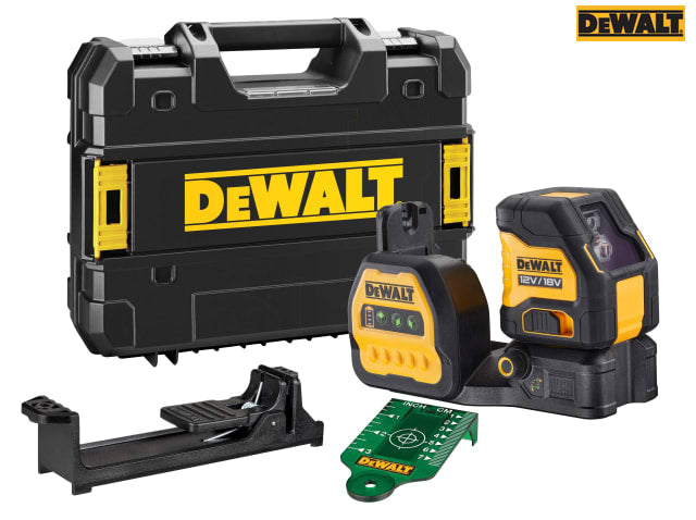 DEWALT DCE088NG18 Green Beam Laser Level 12/18V Bare Unit with Accessories