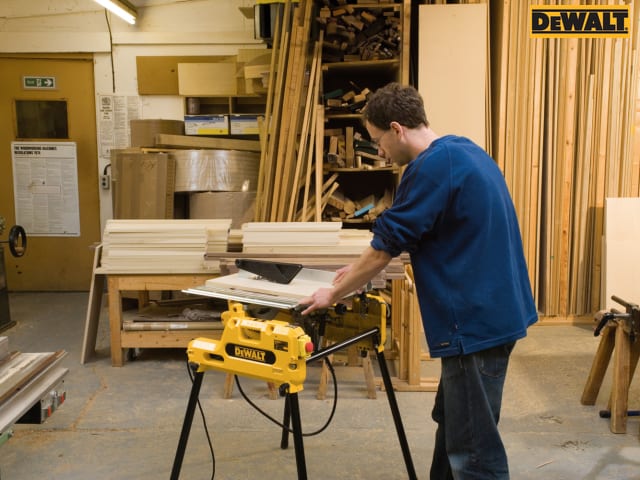 DEWALT DW743N Flip-Over Saw 250mm 2000W Portable Table & Mitre Saw