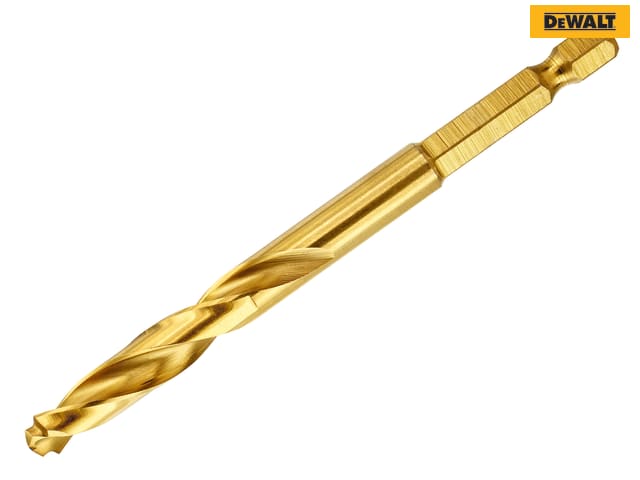 DEWALT 9.0mm Impact Titanium Drill Bit for Steel and Metal, 102mm Length