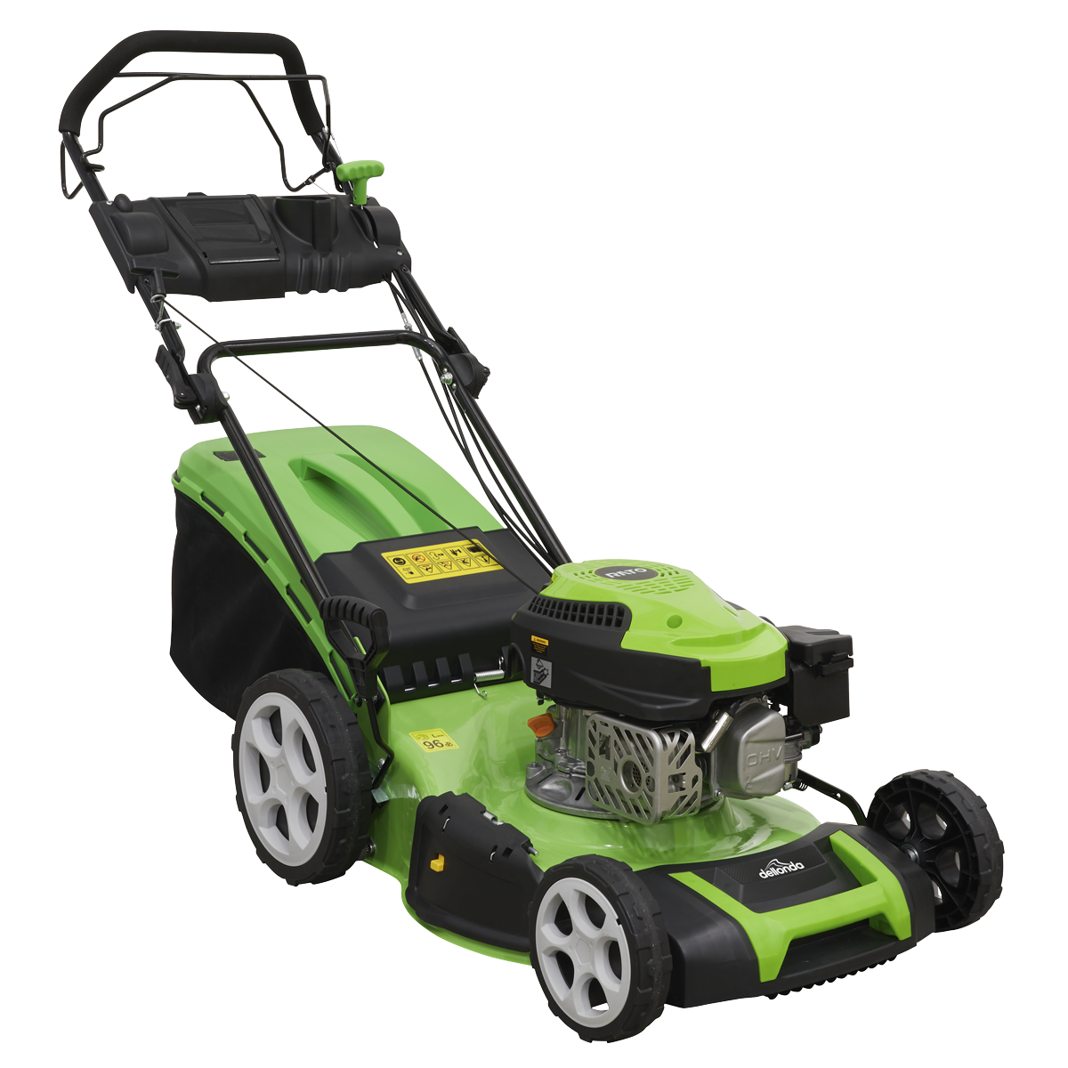 Sealey Dellonda 18" Self Propelled Petrol Lawnmower 144cc 4-Stroke 65L Bag