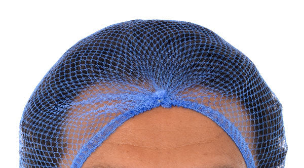 Beeswift Detectable Hairnet Blue 5mm Mesh Double Elastic Headband Recyclable