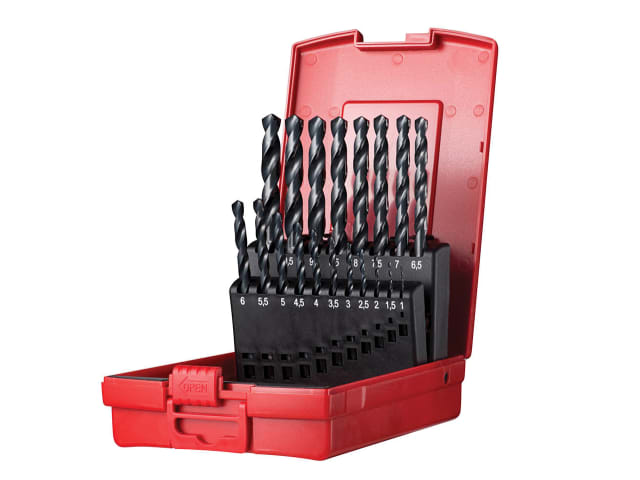 Dormer A190 HSS Drill Set 19 Pieces 1.0-10.0mm Jobber Bits in Case
