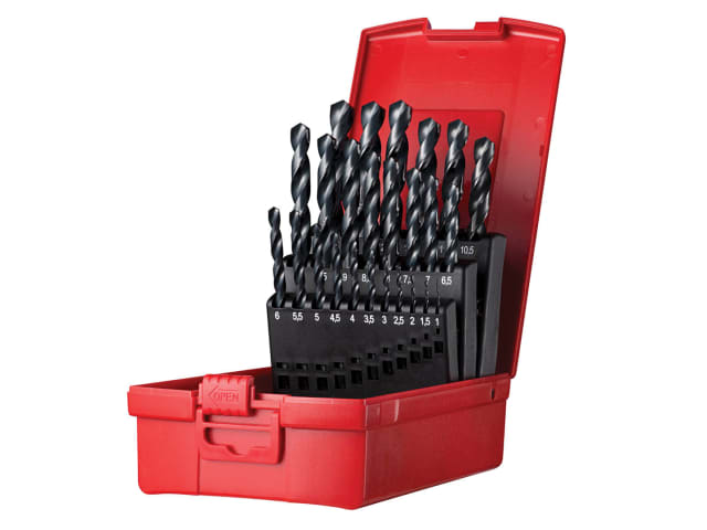 Dormer A190 HSS Drill Set 25 Pieces 1.0-13.0mm in Plastic Case