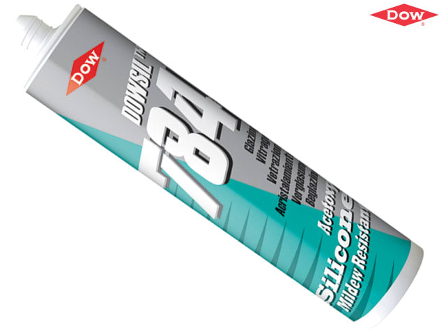 Dowsil 784 Clear Glazing Sealant 310ml Silicone Mould Resistant Weatherproof